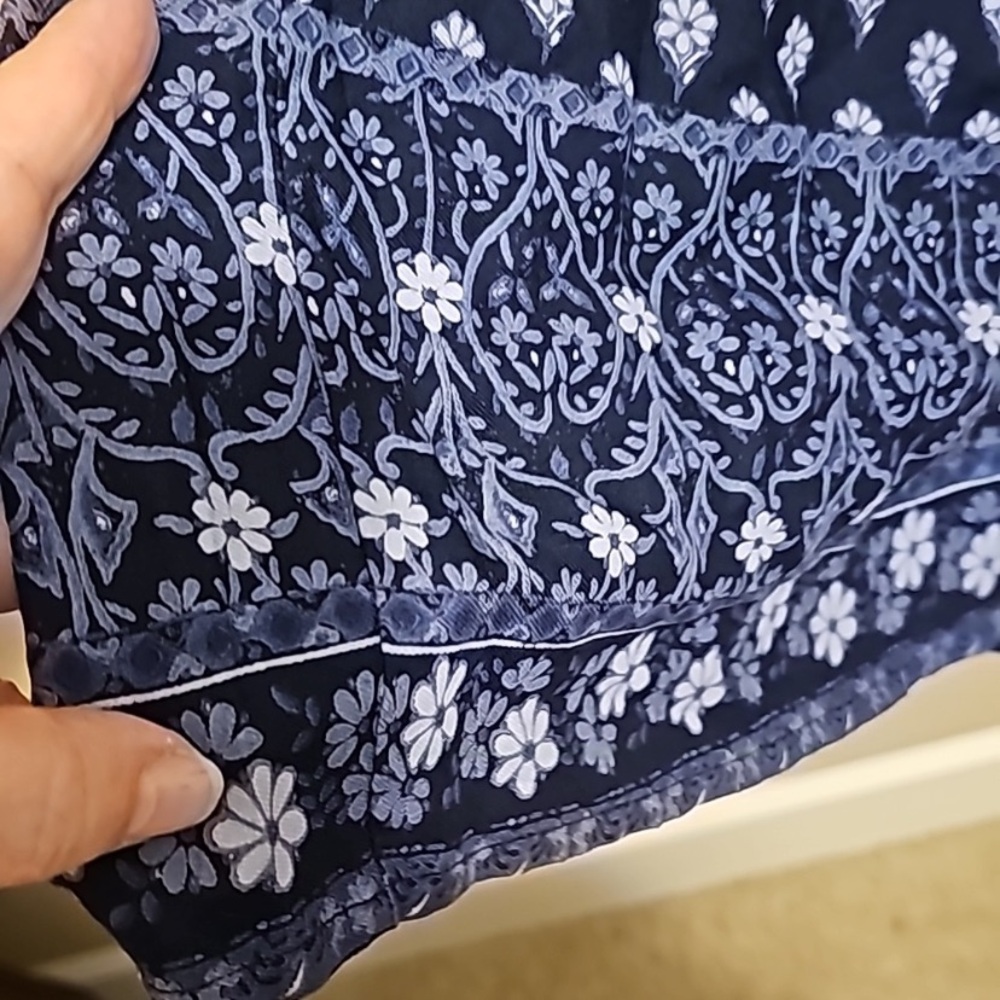 Navy Patterned Romper - image 2